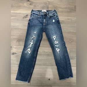 👖Abercrombie Kids👖 High-Rise Ankle Straight Jeans Girl 11/12 Slim